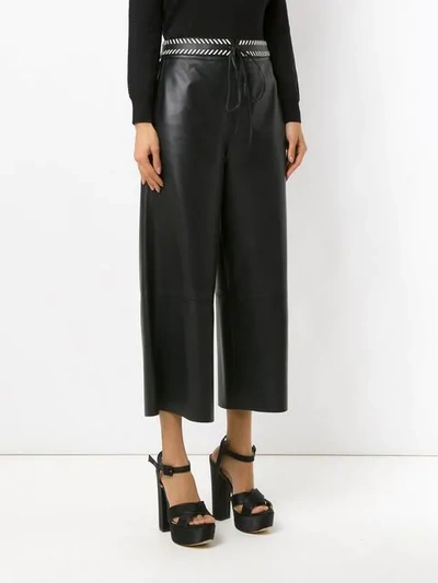 Shop Nk Leather Culottes In Black