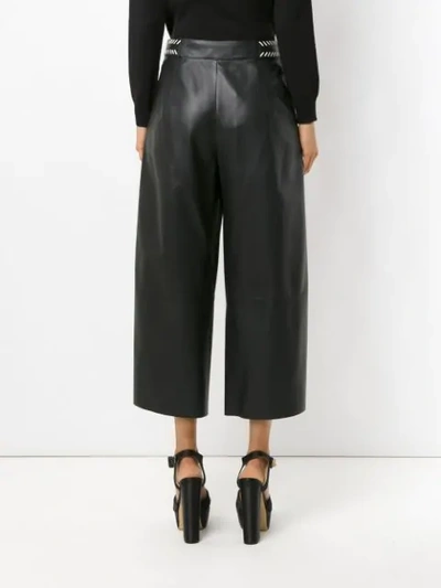 Shop Nk Leather Culottes In Black