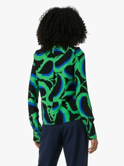 Shop Marni Abstract Print Top In Black