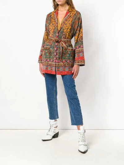 Shop Etro Kimono-style Jacket - Brown