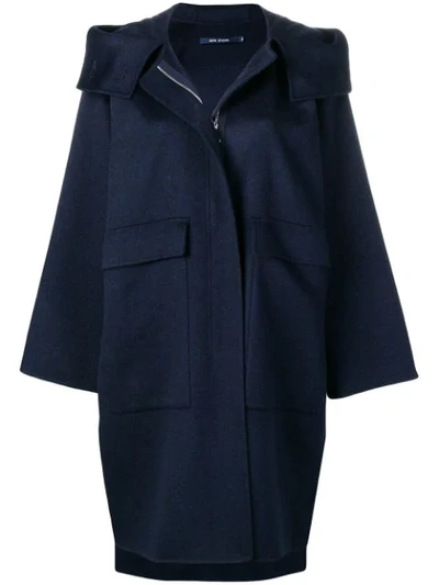 Shop Sofie D'hoore Candia Hooded Coat In Blue