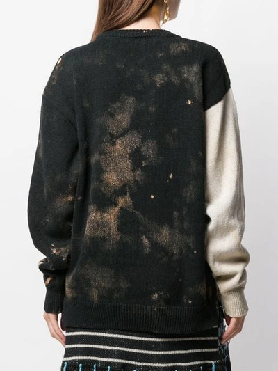 Shop Ottolinger Paint Splatter Sweater In Black