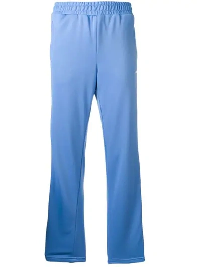 Shop Fila Logo Trim Sweatpants In Blue