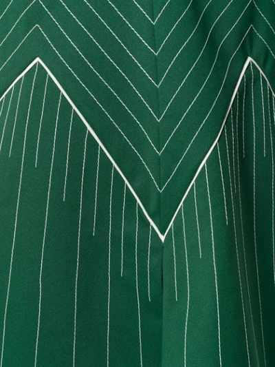 Shop Valentino Vltn Hammered Satin Dress In Green