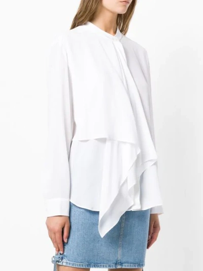 Shop Stella Mccartney Draped Pussy Bow Blouse In White
