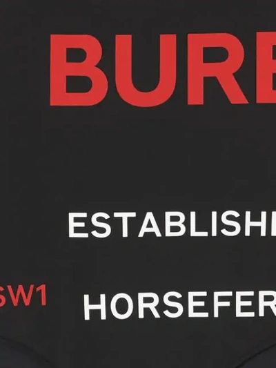 BURBERRY HORSEFERRY印花连体泳衣 - 黑色