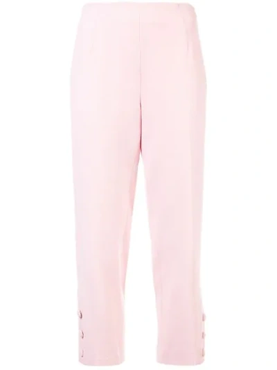 Shop Lela Rose Skinny Cropped Trousers - Pink