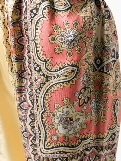Shop Etro Paisley Printed Palazzo Trousers In Yellow