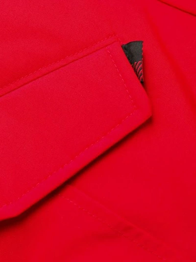 Shop Woolrich Faux Fur Hooded Parka In Red