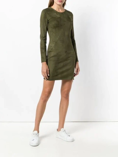 Shop Arma Side Zip Fitted Mini Dress - Green