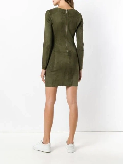 Shop Arma Side Zip Fitted Mini Dress - Green