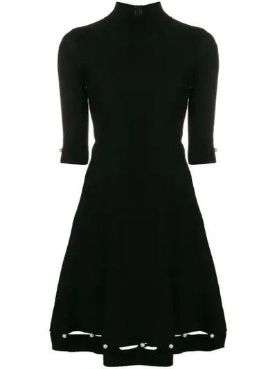Shop Blumarine Pearl Embellished Dress - Black
