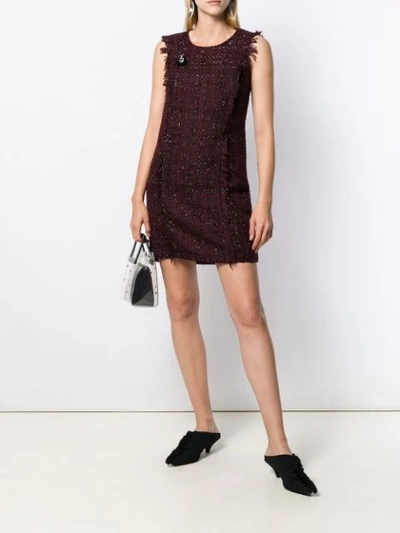 Shop Liu •jo Sleeveless Mini Dress In Red
