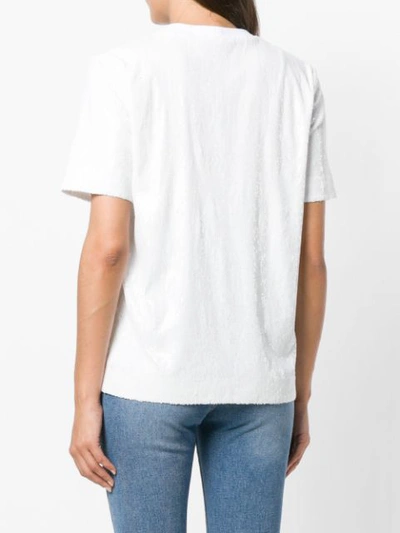 Shop Msgm Sequin Logo T-shirt - White