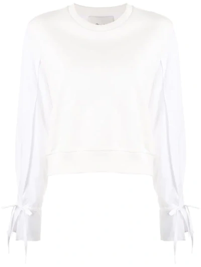 Shop 3.1 Phillip Lim / フィリップ リム 3.1 Phillip Lim Tie Sleeve Sweatshirt - White