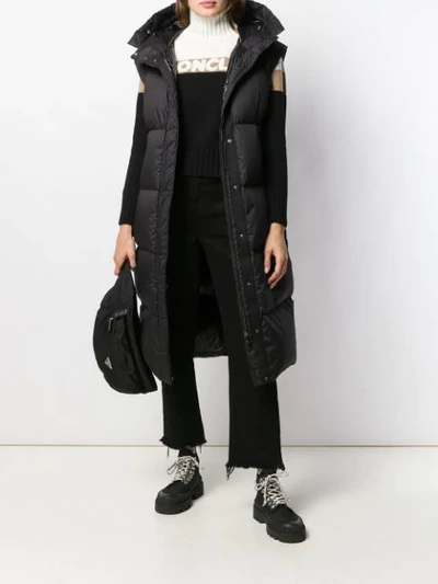 Shop Moncler Sleeveless Padded Coat In Black