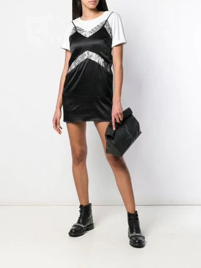 Shop Almaz Short Lace Dress In Black