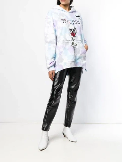 Shop Alchemist Tie Dye Printed Hoodie In White