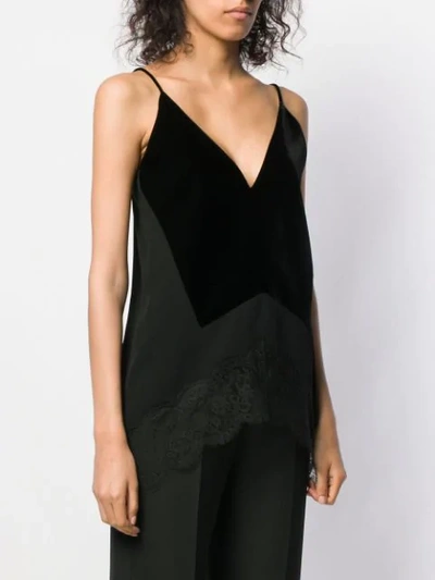 Shop Givenchy Lace Detail Blouse In Black