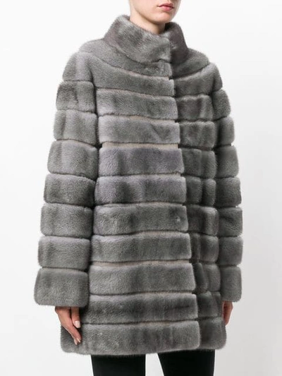 Shop Liska Cheyenna Coat In Grey