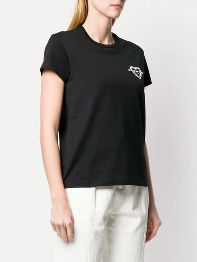 Shop Givenchy Heart Logo T-shirt In Black