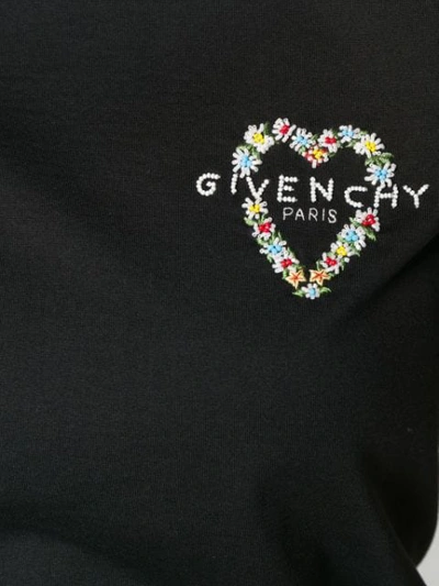 Shop Givenchy Heart Logo T-shirt In Black