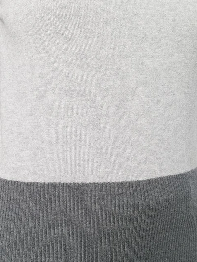 THOM BROWNE FUNMIX 4 条纹棉质 T 恤 - 灰色