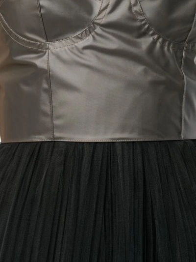 Shop Maison Margiela Corset Midi Dress In Black