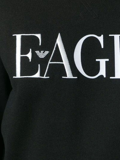 Shop Emporio Armani Eagle Jumper In Black