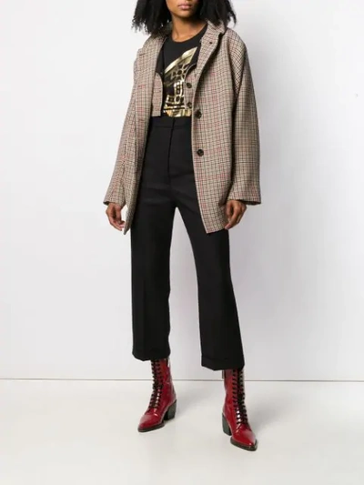 Shop Vivienne Westwood Anglomania Bomber Nymphe Check Jacket In Neutrals