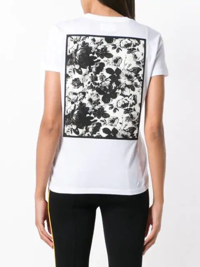 Shop Miu Miu Embroidered T-shirt In F0009 Bianco