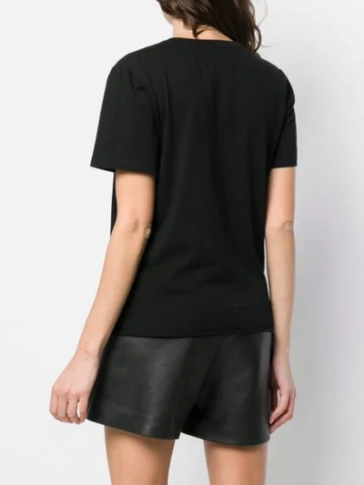 Shop Saint Laurent Round Neck T-shirt In Black