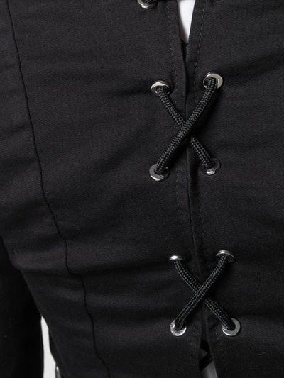 Shop Diesel Cropped Denim Jacket In Black