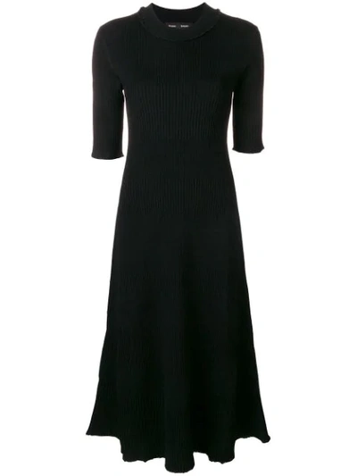 Shop Proenza Schouler Staggered Rib Dress - Black