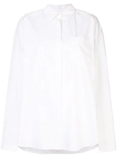 Shop Juunj Classic Straight-cut Shirt In White