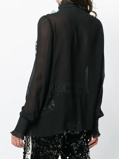 Shop Dolce & Gabbana Chiffon Blouse In N0000 Black
