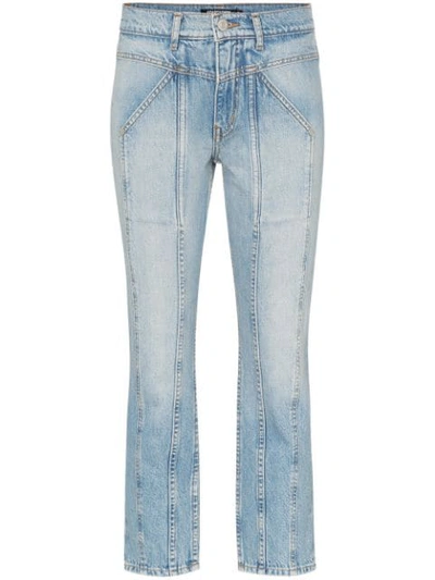 Shop Adaptation Rider Cropped Skinny Jeans In Blue