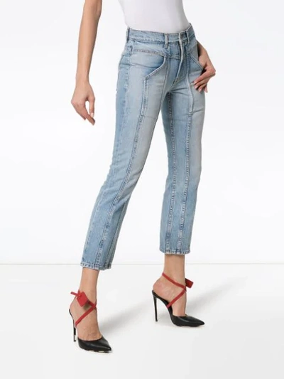 Shop Adaptation Rider Cropped Skinny Jeans In Blue