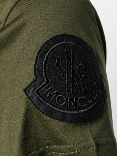 Shop Moncler Logo Patch T In Green