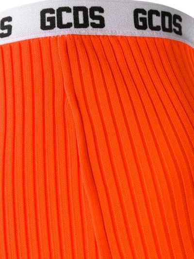 Shop Gcds Ribbed Culotte Briefs In Orange