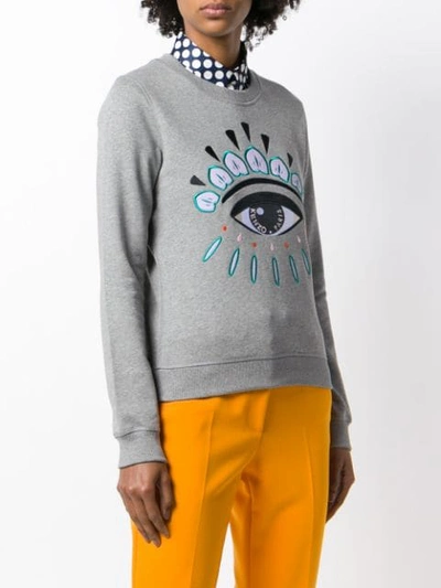 Shop Kenzo Eye Sweatshirt In Grey