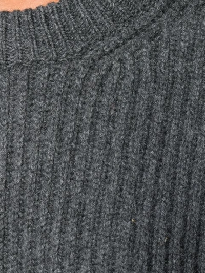 Shop Acne Studios Boxy Rib Knit Sweater - Grey