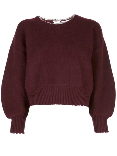 Shop Alexander Wang Chain Trim Jumper In Red