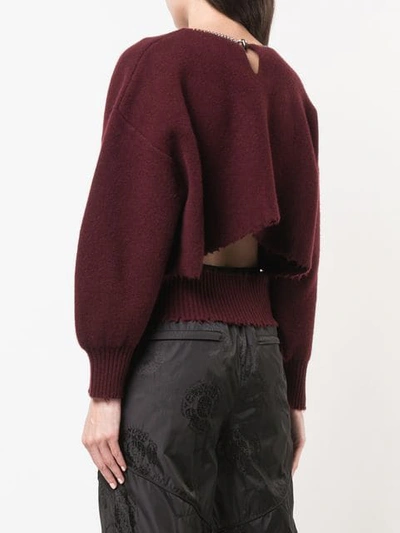 Shop Alexander Wang Chain Trim Jumper In Red