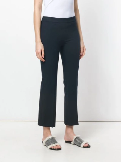 Shop Incotex Cropped Tailored Trousers - Blue