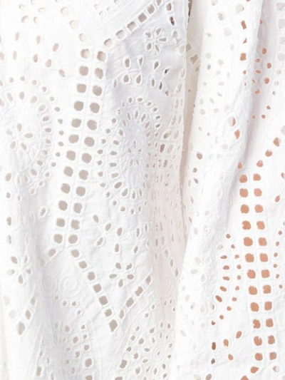Shop Ganni Broderie Anglaise Dress In 151 Bright White