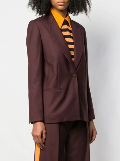 Shop Victoria Victoria Beckham Slim Blazer In Mahogany