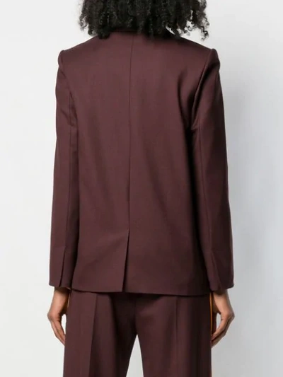 Shop Victoria Victoria Beckham Slim Blazer In Mahogany