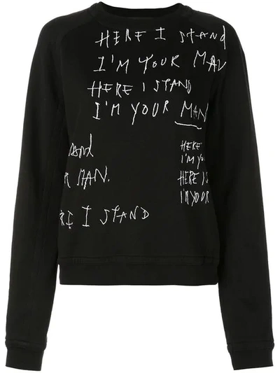 Shop Haider Ackermann I'm Your Man Sweatshirt In Black