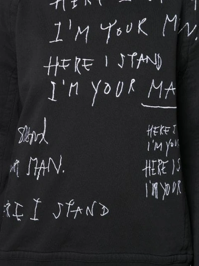 HAIDER ACKERMANN I'M YOUR MAN SWEATSHIRT - 黑色